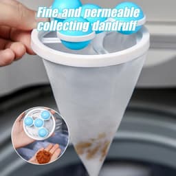 Filterzak voor wasmachine - Waszak voor pluisjes - Ontharingsapparaat - Wasmachine-reinigingsgaaszak - Haaropvangfilter - Wasmachine filterzakken - Haarverwijderaar voor honden- en kattenharen - Herbruikbaar - 3 stuks — thumbnail 3