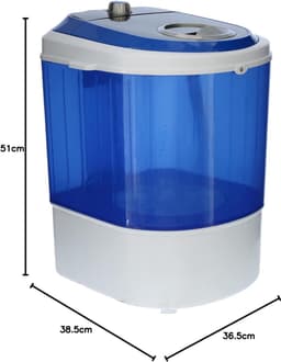 Aura® Camping Wasmachine - Mini Wasmachine - Wasmachines - 2 kg per Wasbeurt - Met Timer - Blauw - 39cm x 37cm x 51cm; 6.09 kg — thumbnail 2
