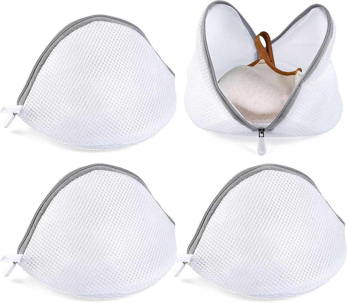4 Stuks Wasnet voor Wasmachine, Duurzaam en Herbruikbaar Mesh Waszak voor Ondergoed, Bh's en Gevoelige Kleding met Rits, Ideaal voor Fijne Was en Kousen — afbeelding 1