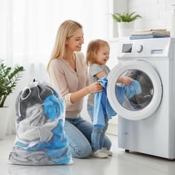 Grote Waszakken voor de Wasmachine 60 x 90 cm - Herbruikbare Wasnetten voor Kleding en Dekbedovertrekken met Koordstopper — thumbnail 5