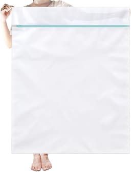 Grote Waszakken 90x110 cm - Mesh Wasnetten met Rits voor Beddengoed en Dekens — thumbnail 1
