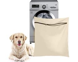 Honden- en kattenwaszak, voorkomt verstoppingen in de wasmachine, ideaal voor huisdierbedekking en dekens, beige