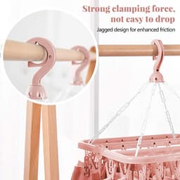 Dailygoods- Droogrek Draaibaar - Wasrek Inklapbaar - 32 Klemmen - Antislip - Opvouwbaar - Hoogwaardig PP-Plastic — thumbnail 4