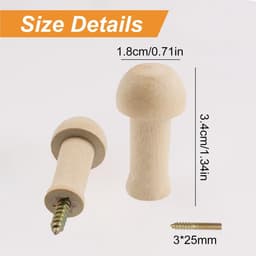 Dailygoods- Houten Shaker Peg - 10 Stuks - Duurzaam - Herbruikbaar - Voor Kleding/Hoezen - Ideaal voor Thuis/Office - Wandhaak — thumbnail 4