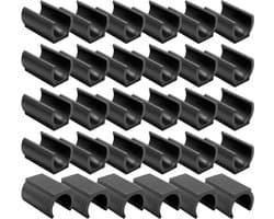 Set van 36 Zitglijders voor Rond 25mm U-Vormige Stoelpijpen, Bescherming voor Tegels en Houten Vloeren, Geluiddempers en Meubelbescherming