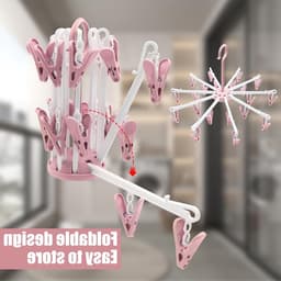 Droogrek voor Sokken en Ondergoed met 40 Clips, Vouwbare Hanger voor Kleine Kleding, Ideaal voor Thuisgebruik en Reizen — thumbnail 2