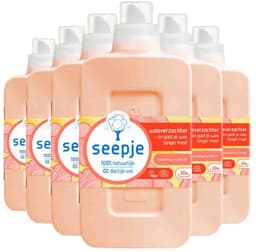 Seepje Wasverzachter Sandelhout & Perzik - 180 wasbeurten - 6 x 750 ml - Voordeelverpakking — thumbnail 1