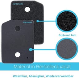 REWYTAZ-4 stuks- Droger Filter Sponsfilter - voor Miele 9164761 Warmtepompdroger - 207 x 157 x 30 mm Droger Pluizenfilter Sponsfilter - voor Wasdrogers - Basisfilter - mat zwart — thumbnail 3