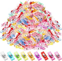 Naaiclips Set - Stofclips Quiltclips - Handwerken Stoffen Vastzetten - Met Maatlijnen - 600 Stuks - Multicolor — thumbnail 1