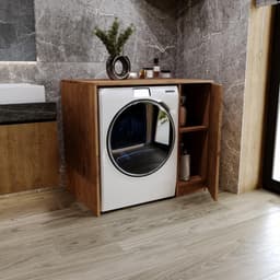 Wasmachine Ombouw - Opbouwmeubel - Kast Wasdroger - Meubel - solide — thumbnail 3