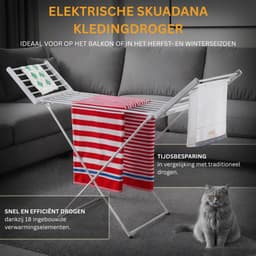 White-Label® Elektrisch Droogrek – Verwarmd Wasrek – Warmte Droogrek — thumbnail 3