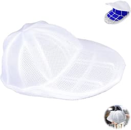 Hoedenwasser - Hoedenrek - Hoedenwasmand voor de wasmachine - Wit - Hoedenwasser met netzak - Honkbalpettenwasser - Honkbalpettenwasmachine - Hoedenreinigingsmand - multifunctionele hoedenverzorgingstas — thumbnail 1