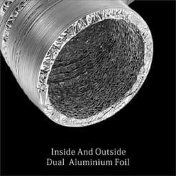 PromoHome Aluminium Flexibele Ventilatieslang 150mm x 5m - Aluflexbuis voor Afzuigkap en Ventilator - Vlamvertragend & Corrosiebestendig — thumbnail 4