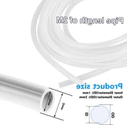 2 Meter Transparante Siliconen Slang 1mm ID x 2mm OD, Flexibele Voedselveilige Slangen voor Water, Lucht en Olie — thumbnail 5