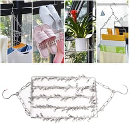 Dailygoods- Wasdroogrek Roestvrij Staal - Multifunctioneel Droogrek - Inklapbaar - Verstelbaar - Kledingrek - Lange Levensduur — thumbnail 2