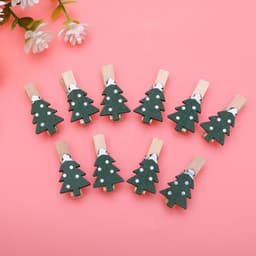 Dailygoods- Houten Wasknijpers - 25 Stuks Mini - Decoratie Clips - Kerstmis Thema - Fotocollage - Kunsthandwerk - Natuurlijk Hout - Foto Clips — thumbnail 5