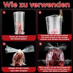 Oplosbare Zakken - Visvoer Zakjes - Vissen Voeren - Snel Oplossend - 100 Stuks - Transparant — thumbnail 4
