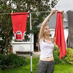 Draagbare Waslijn - Kampeerwaslijn Waslijn met clips - Kleding Drogen - Antislip en Robuust - 10 meter - Meerkleurig — thumbnail 2
