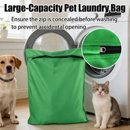 Honden- en kattenwaszak, 65 cm x 70 cm, voor het vangen van dierenharen, grote capaciteit en fijne mazen, ideaal voor de wasmachine — thumbnail 4