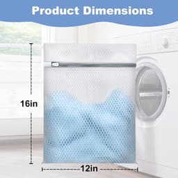 Waszakken - voor Ondergoed en Kleding - Reisetui Verdikte Honingraat Mesh Waszakken - Super Duurzaam met Rits - Beschermt Kleding in Wasmachine - Formaat 30x40 cm - Set van 4 Stuks — thumbnail 4