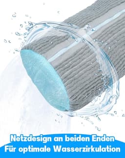 2 stuks schoenwaszakken, wasmachine, schoenenzak, 40 x 20 cm, met ritssluiting, waszak, 360 graden reinigingsdweil, sneakers, waszak voor alle soorten schoenen en maten, herbruikbaar, robuust, grijs — thumbnail 5