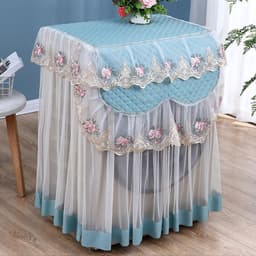 Wasmachine hoes - Wasmachine beschermer - Wasmachine overtrek - Stofdicht - Wasdroger beschermhoes - blauw - 60*60*85cm - Polyester — thumbnail 4
