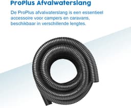 ProPlus Afvalwaterslang - 10 m - Afwatering - Temperatuurbestendig - Flexibel en Uittrekbaar - ø 40 mm - Voor het Geleiden van Afvalwater vanuit caravans/campers, vijvers en zwembaden - Afvoerkanaal - Zwart — thumbnail 2