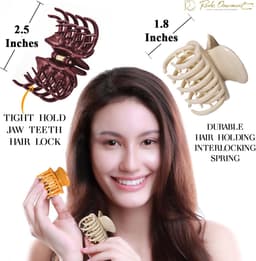 Set van 6 Klassieke Dames Haarclips Middelgroot met Sterke Dubbele Klem — thumbnail 4