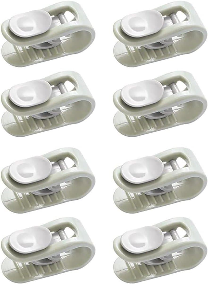 8 stuks clips voor het vastzetten van gordijnen, kleding en sokken - antislip opbergclips voor dekbedovertrekken — afbeelding 1