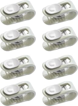 8 stuks clips voor het vastzetten van gordijnen, kleding en sokken - antislip opbergclips voor dekbedovertrekken — thumbnail 1