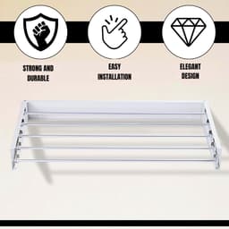 Florixa® Wanddroogrek Inklapbaar - Wanddroogrek - Wit - ‎50cm x 100cm x 12cm — thumbnail 2