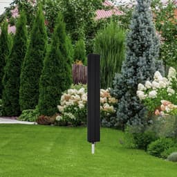Droogmolen Beschermhoes - Rotary Droger Cover - Buiten Droogmolen - Waterdicht UV Bestendig - Diverse Maten - Zwart — thumbnail 2