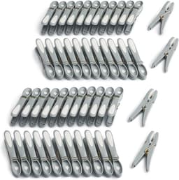 Premium Wasknijpers Bloem 48 Stuks - Ultiem Grijs-Wit — thumbnail 1