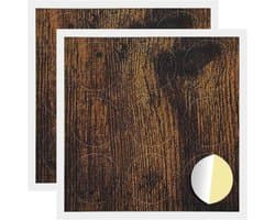 vidaXL - Zelfklevende - schroefcover - 2 - st - Rook - Eiken - Ø - 20 - x - 0,5 - mm