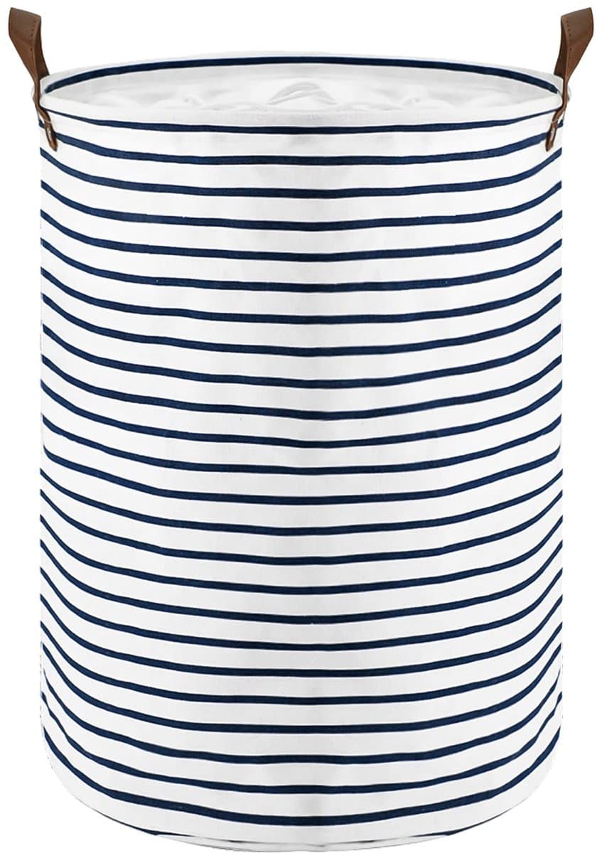 Opvouwbare ronde wasmanden van 45 cm, katoen (blauw, maat M) Wegwerpbaar — afbeelding 1