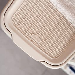 Wasmand Set - Wasverzamelaar Deksel - Kleine Ruimtes - Ventilatie Gaten - 36 Liter 3 Stuks - Beige Rotanlook — thumbnail 2