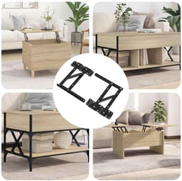 vidaXL - Bedliftmechanisme - 12 - pcs - Zwart - 340 - x - 95 - x - 40 - mm - IJzer — thumbnail 2