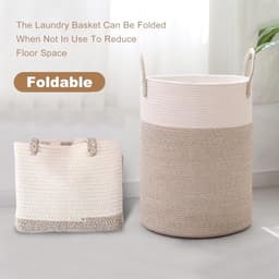 Geweven Wasmand - Grote Capaciteit van 60L - Handige Handgrepen en Modern Design — thumbnail 2