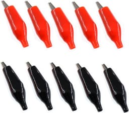50 Stuks Medium Alligator Clips Rood en Zwart Gemaakt van Metaal — thumbnail 2