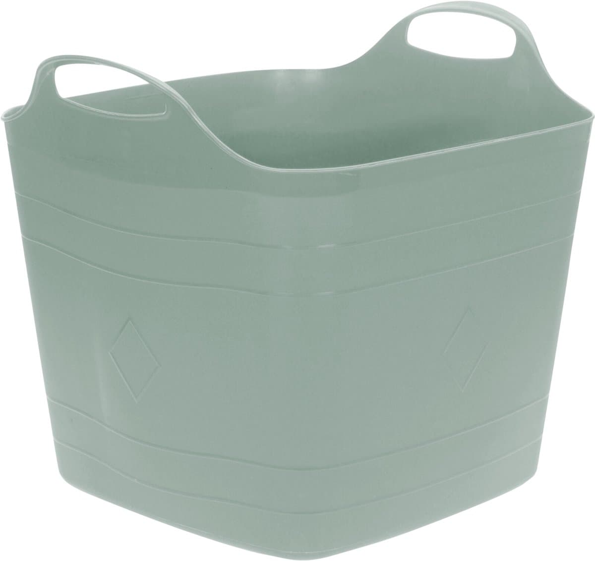 Excellent houseware flexibele kuip / emmer - groen - 25 l - kunststof - 40 x 35 cm - met handvatten — afbeelding 1