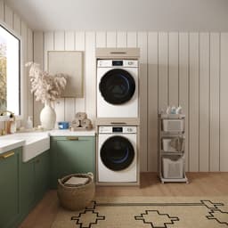 Wasophoogte® Wasmachine Kast Berlin - Wasmachine verhoger - Wasmachine ombouw - 700(D)*665(B)*2110(H) mm - Taupe — thumbnail 3