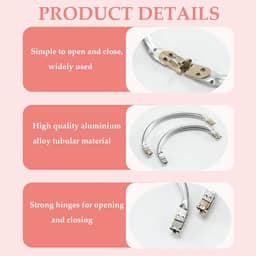 4 stuks U-vormige aluminium zaksluitingen 190 mm - zakframe-sluiting voor handgemaakte tassen en clutches — thumbnail 5