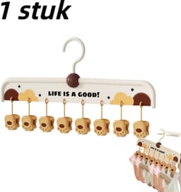 1 stuk - kattenklauw sokclip - multi-clip kleding droogrek rij rek naadloos antislip droogrek ondergoed - bruin — thumbnail 1