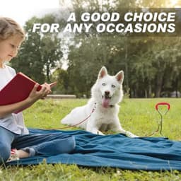 Grondanker voor honden - Veiligheidsanker voor huisdieren met 360 graden draaibare ring — thumbnail 2