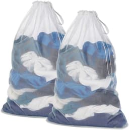 Mesh Waszakken Met Trekkoord 2 Stuks voor Wasmachine 60 x 90 cm Waszak Herbruikbare Waszakken voor Studentenhuis en Woning Organizer Waszak voor Reizen Delicates voor Bovenkleding Sokken Panty's Kousen en Babykleding — thumbnail 1