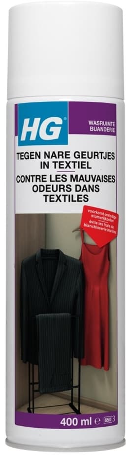 HG - Tegen Nare Geurtjes In Textiel - Natuurlijk Zuiveringsproces - Veilig Voor Alle Textiel - 400 ml - Voordeelverpakking - 12 stuks — thumbnail 3