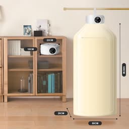 Uten Draagbare Elektrische Droger Gr889 - Ophangbaar Design - Warmtepompdroger - 600 W - Timer 0-300 Min - Mini Wasdroger - Tot 3kg Wasgoed - Hoogte 100 cm - Beige — thumbnail 2