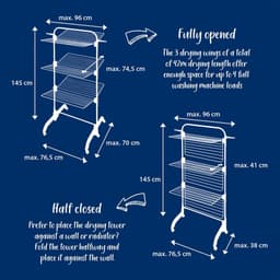 Leifheit droogtoren Pegasus 420 Solid Comfort – incl. houders en wieltjes - 42 m drooglengte — thumbnail 5