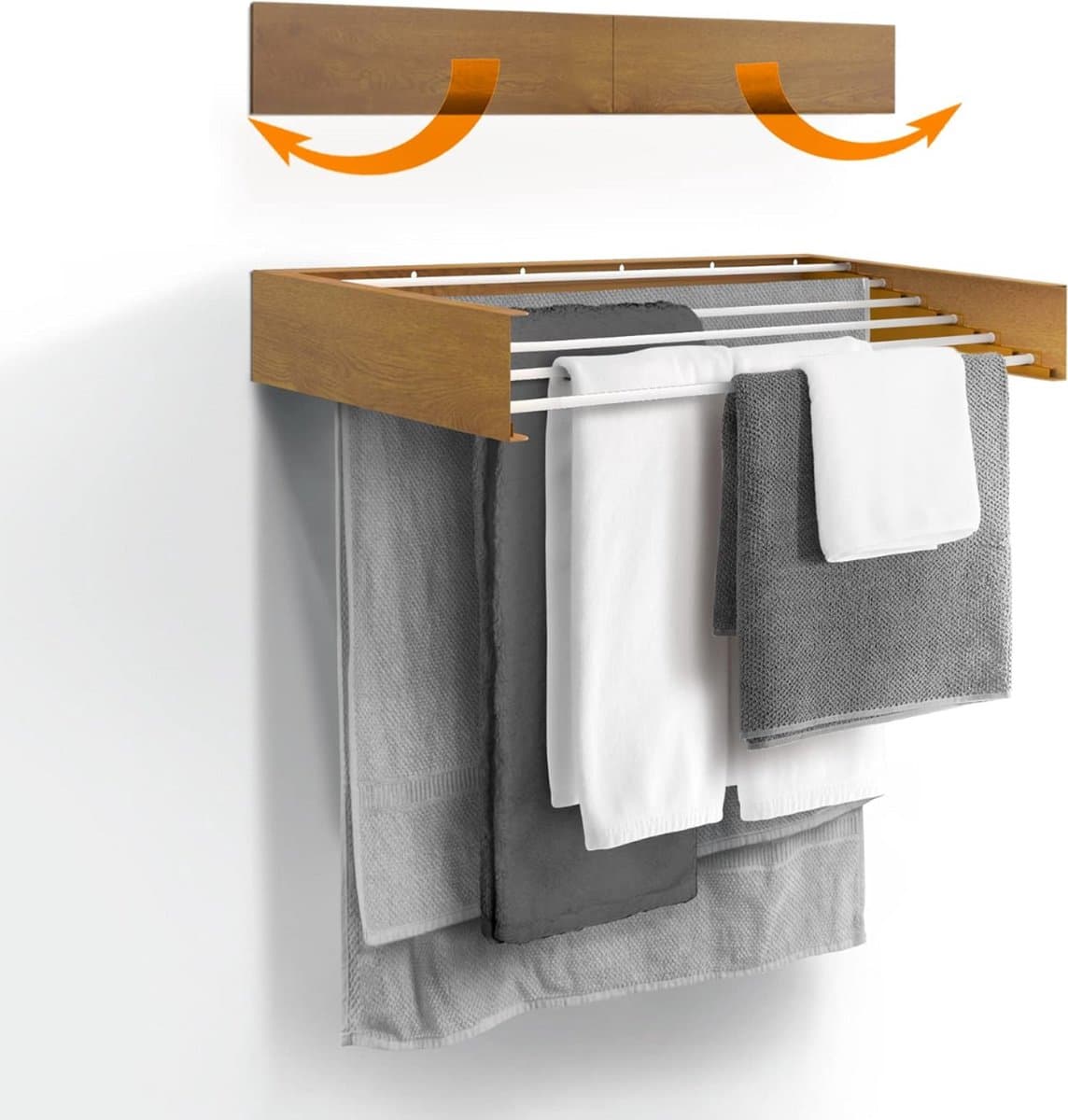 Equivera Wanddroogrek - Wanddroogrek Inklapbaar - Droogrek - Wand Droogrek - Wasrek Hangend - Schuifbaar — afbeelding 1