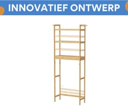 Wasmachine ombouw - Meubelkast voor wc - Opbouwmeubel - Droger - 155x60cm — thumbnail 2